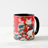 招き猫日本の招き マグカップ (正面右)