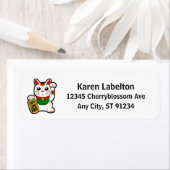 招き猫日本の招き ラベル (インサイチュ)