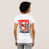 招き猫日本の招き Tシャツ (裏面フル)