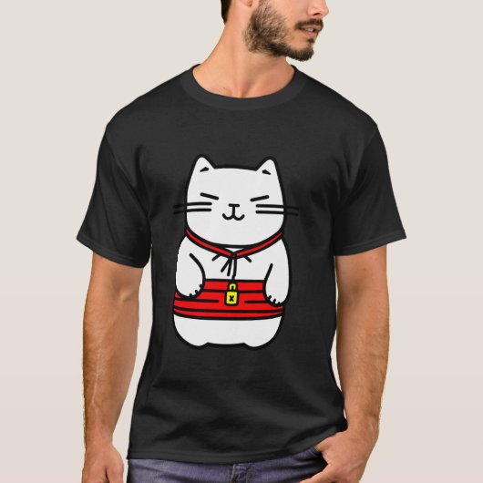 招き猫(まねきねこ) Tシャツ (正面)