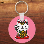 招き猫 キーホルダー (正面)