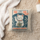 招き猫 クッション (ブランケット)