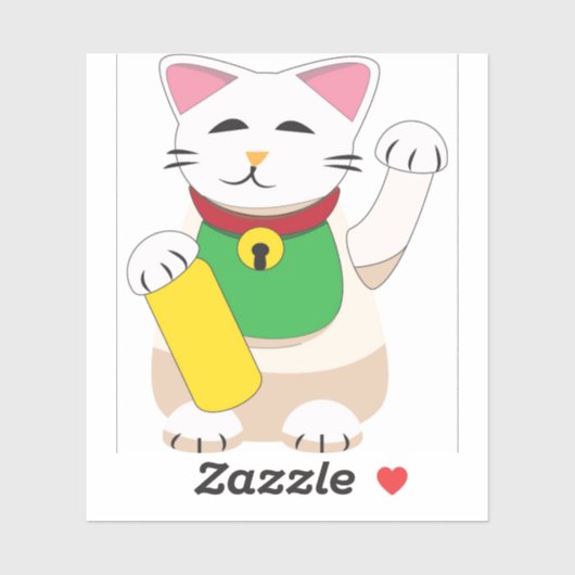 招き猫 シール (シート)