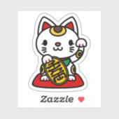 招き猫 シール (シート)