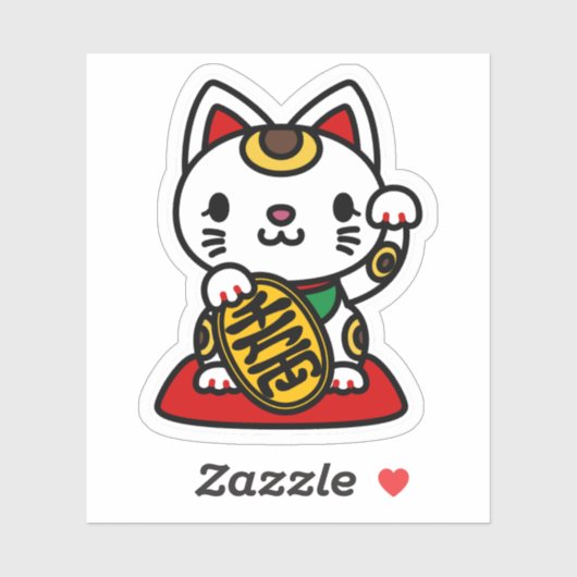 招き猫 シール (シート)