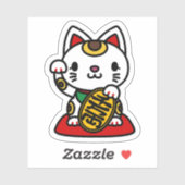 招き猫 シール (シート)