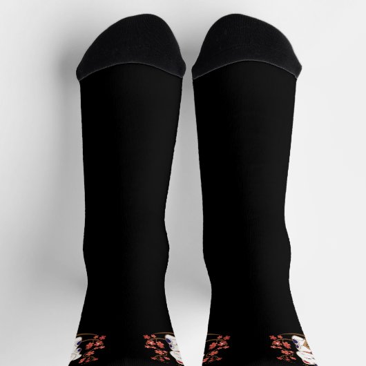 招き猫 ソックス (上部)