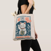 招き猫 トートバッグ (クローズアップ)