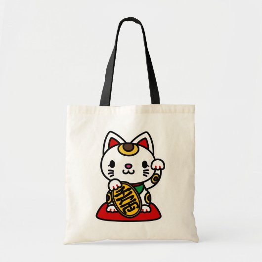 招き猫 トートバッグ (正面)