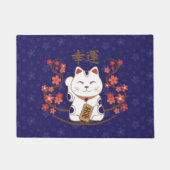 招き猫 ドアマット (正面)