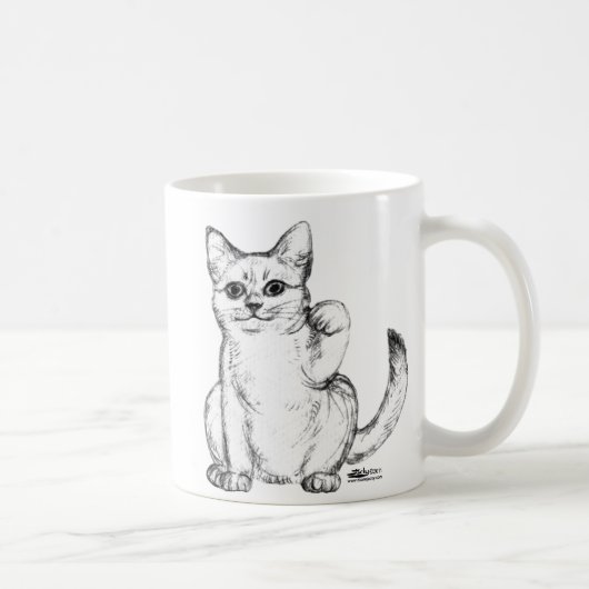招き猫 マネキネコ コーヒーマグカップ (右)