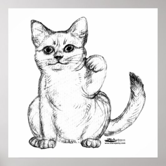 招き猫 マネキネコ ポスター (正面)