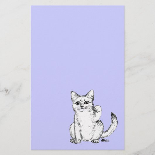 招き猫 マネキネコ 便箋 (正面)