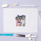 招き猫 マネキネコ - 日本の縁起物猫 薄葉紙 (クラフト)
