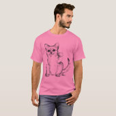 招き猫 マネキネコ Tシャツ (正面フル)