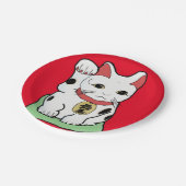 招き猫/ラッキーキャット絵文字 ペーパープレート (アングル)