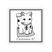 招き猫 ラバースタンプ (インプリント)