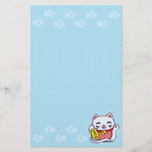 招き猫 便箋 (正面)