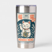招き猫 保温保冷タンブラー (正面)
