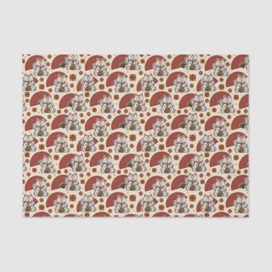 招き猫 薄葉紙 (正面)