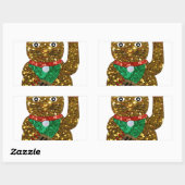 招き猫 長方形シール (シート)