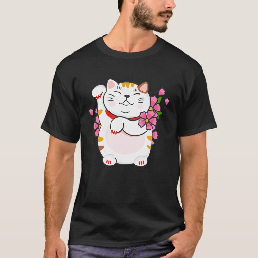 招き猫 Tシャツ (正面)