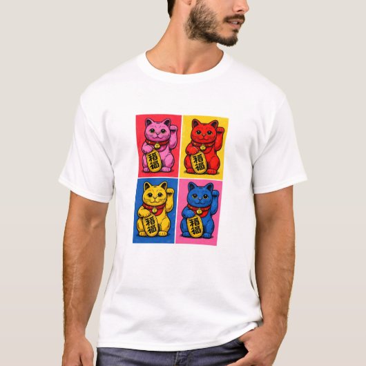 招き猫 Tシャツ (正面)