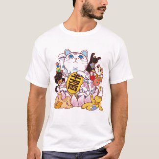 招き猫 Tシャツ
