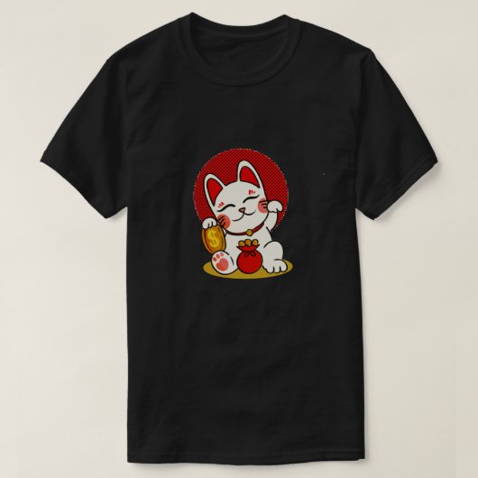 招き猫 Tシャツ (デザイン正面)