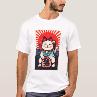 招き猫 Tシャツ