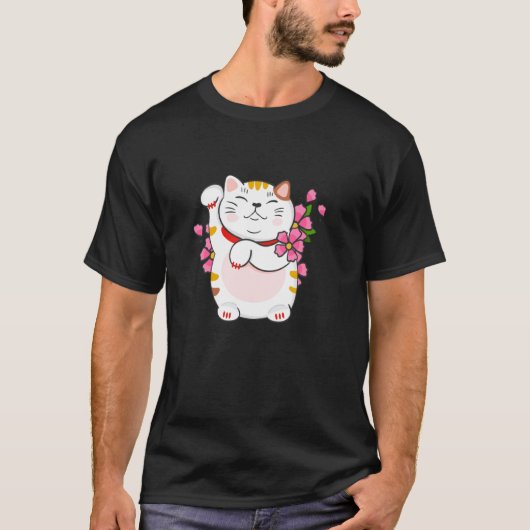 招き猫 Tシャツ (正面)