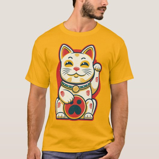 招き猫 Tシャツ (正面)