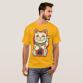 招き猫 Tシャツ (正面フル)