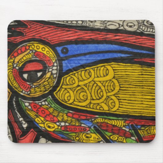 招く鳥 マウスパッド (正面)