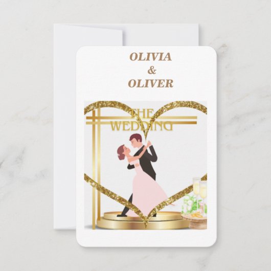 招エレガント待 サンキューカード (正面)