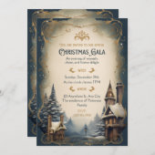 招カスタマイズ待クリスマスガラパーティー 招待状 (正面/裏面)