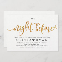 招フェイク待の前夜の金ゴールド 招待状