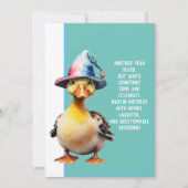 招待おもしろい誕生日パーティーのグリーティングカード 招待状 (正面)