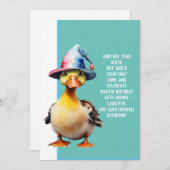 招待おもしろい誕生日パーティーのグリーティングカード 招待状 (正面/裏面)