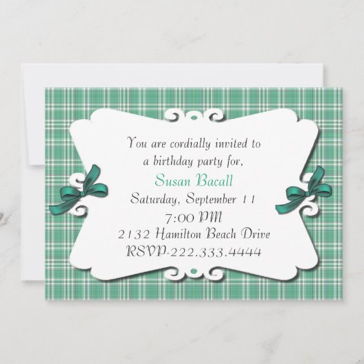 招待かわいらし状 招待状 (正面)