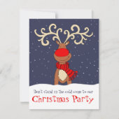 招待された来クリスマスのパーティートナカイ 招待状 (正面)