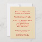 招待された来クリスマスのパーティートナカイ 招待状 (裏面)