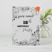 招待された誕生日パーティー 招待状 (スタンド正面)