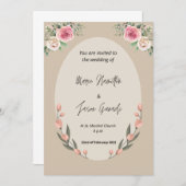 ～招待されのお結婚手伝い 招待状 (正面/裏面)