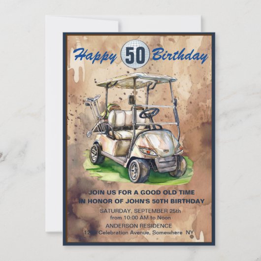 招待されましたから「ファイフティー」ゴルフパーティー! 招待状 (正面)