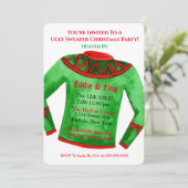 招待されましたに醜いセーターのクリスマスパーティー 招待状 (スタンド正面)