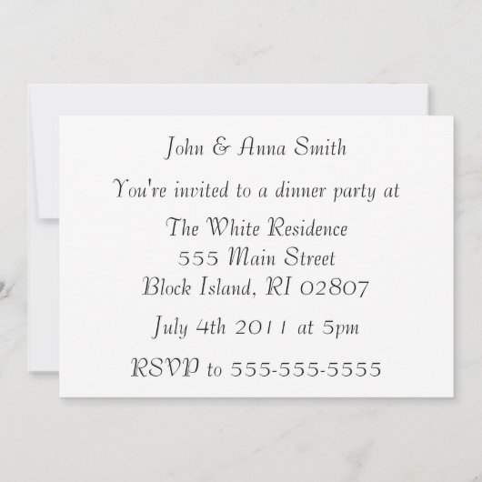 招待されましたのフォークおよびナイフのクローズアップ 招待状 (裏面)