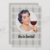 招待されましたのワインパーティー 招待状 (正面/裏面)