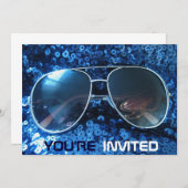 招待されましたはパーティの招待状を冷却します 招待状 (正面/裏面)