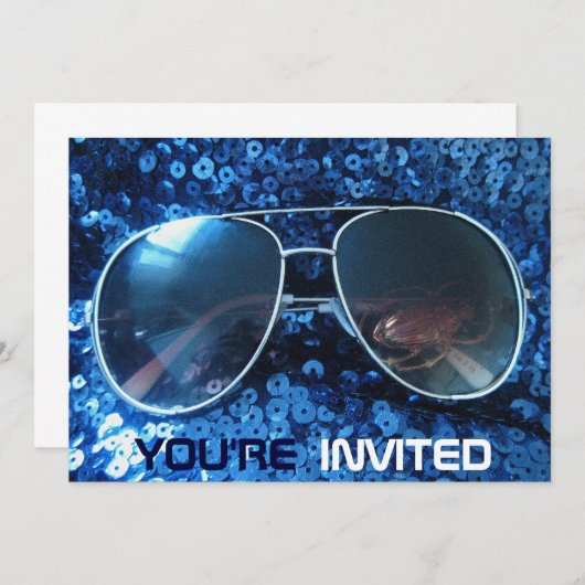 招待されましたはパーティの招待状を冷却します 招待状 (正面/裏面)